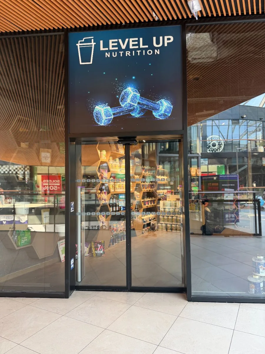 Devanture de la boutique LEVEL UP NUTRITION
